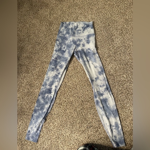 lululemon blue white tie dye aligns size 4 - Picture 3 of 5